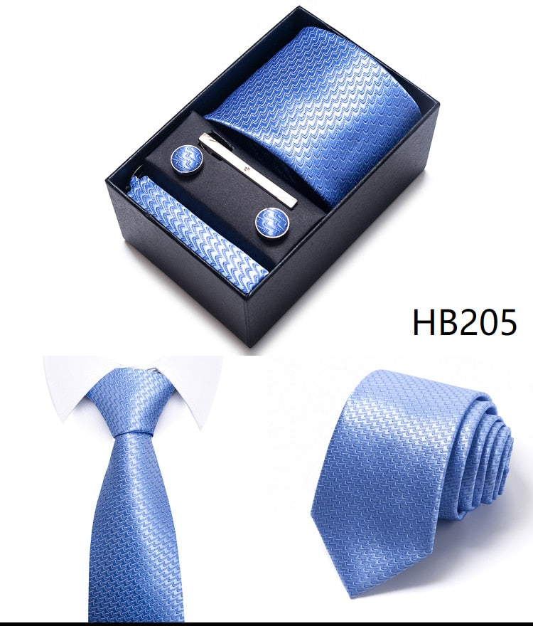 100% Silk Tie Handkerchief Cufflink - My Men's Shop