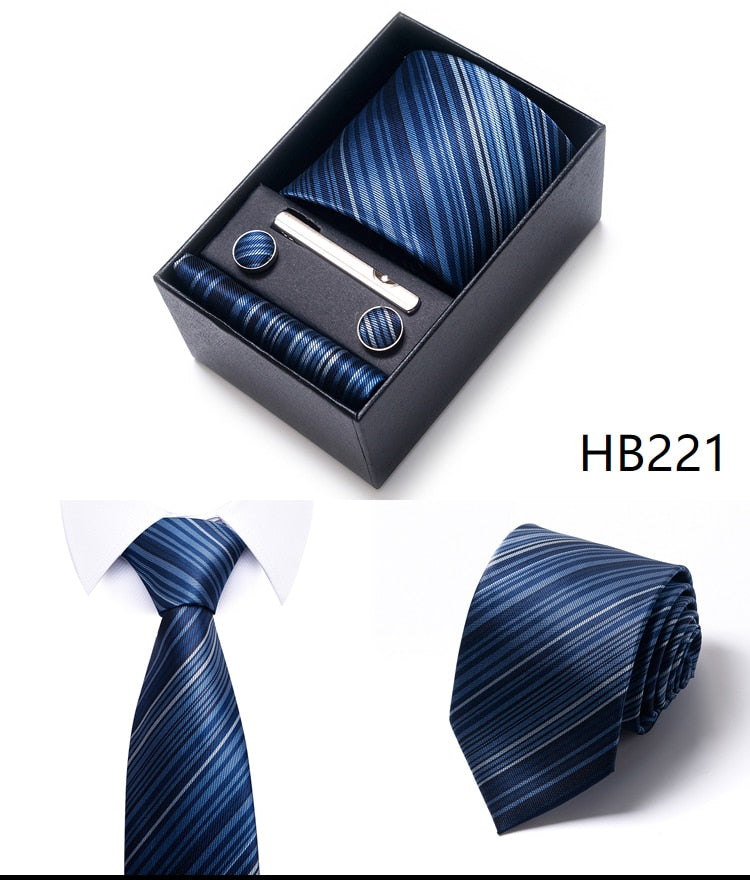 100% Silk Tie Handkerchief Cufflink - My Men's Shop
