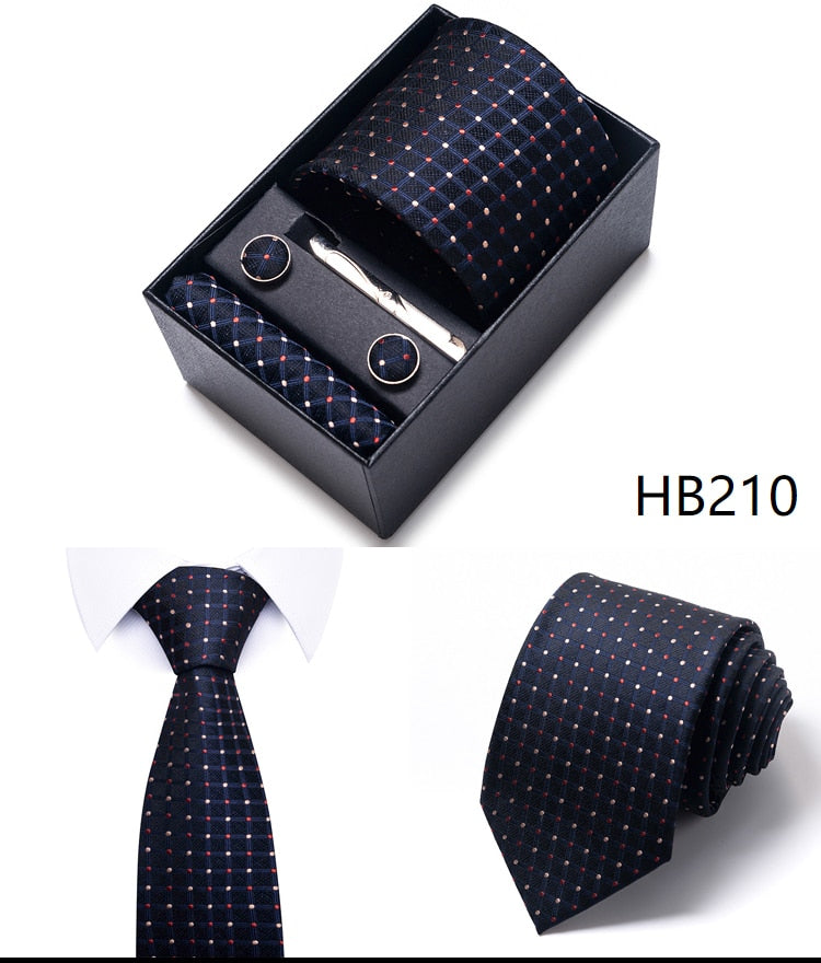 100% Silk Tie Handkerchief Cufflink - My Men's Shop