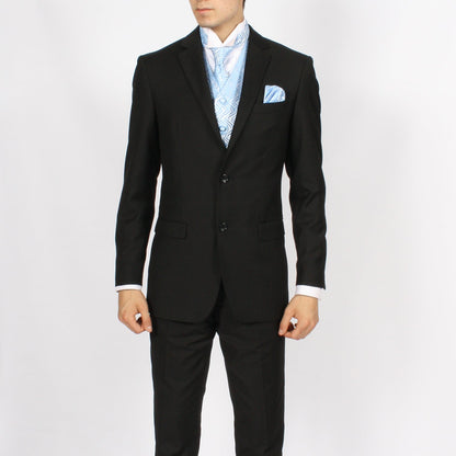 Ferrecci Mens PV150 - Sky Blue with White Back Adjustable Vest Set