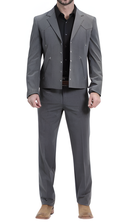 Men's Charcoal Western Suit Set