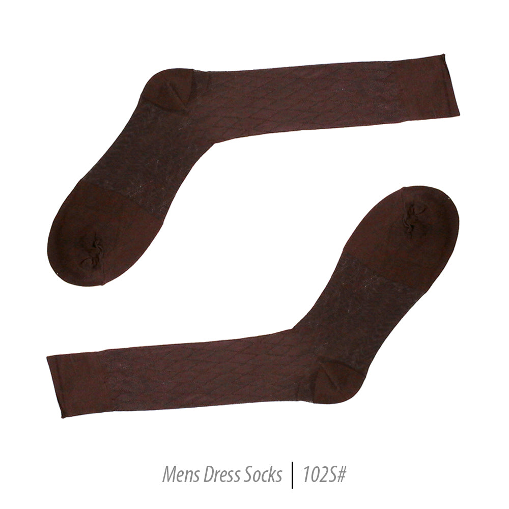 Men's Short Nylon Socks 102S - Brown