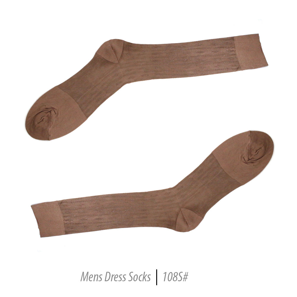 Men's Short Nylon Socks 108S - Taupe