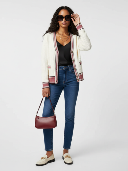 Striped Knit Cardigan, Greenwich Village | Women - BYMANYC ® New York - My Men's Shop