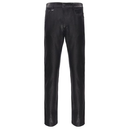 Men’s Elegant Black Textured Dress Pants BLACK