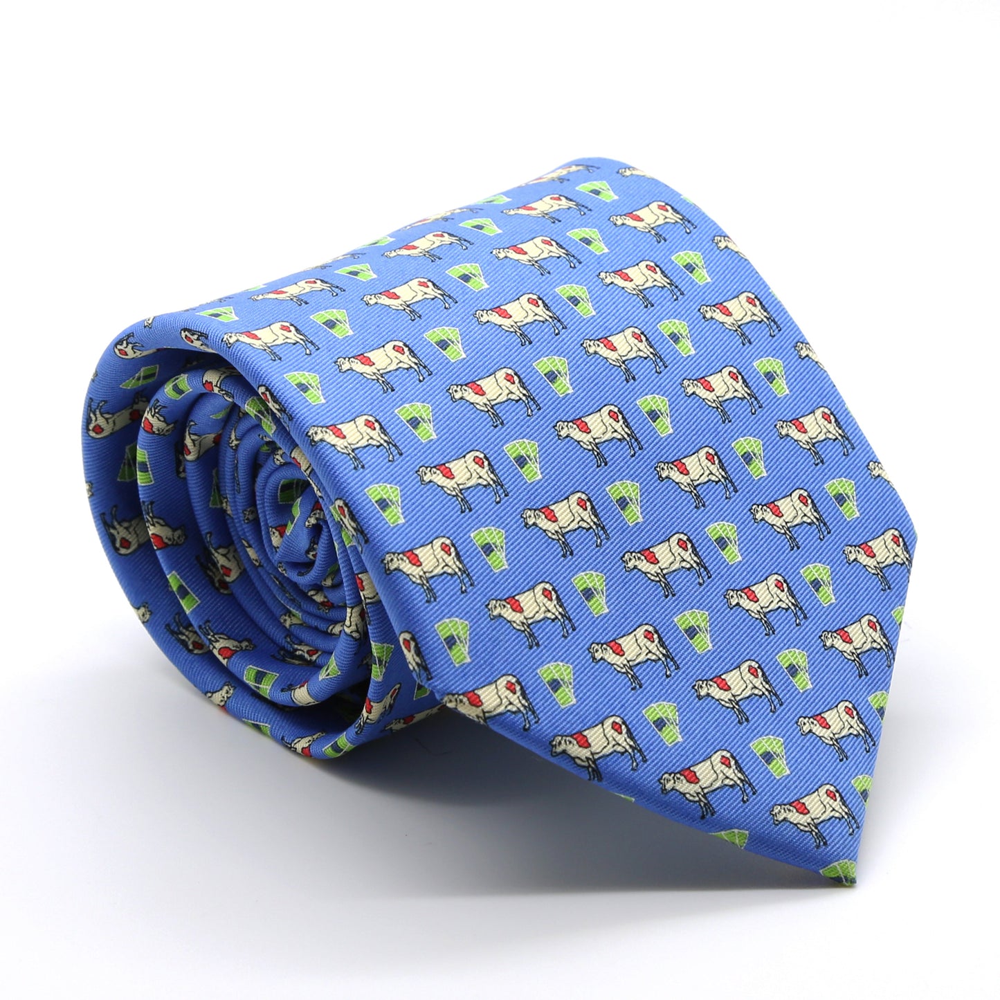 Cow Royal Necktie with Handkerchief Set