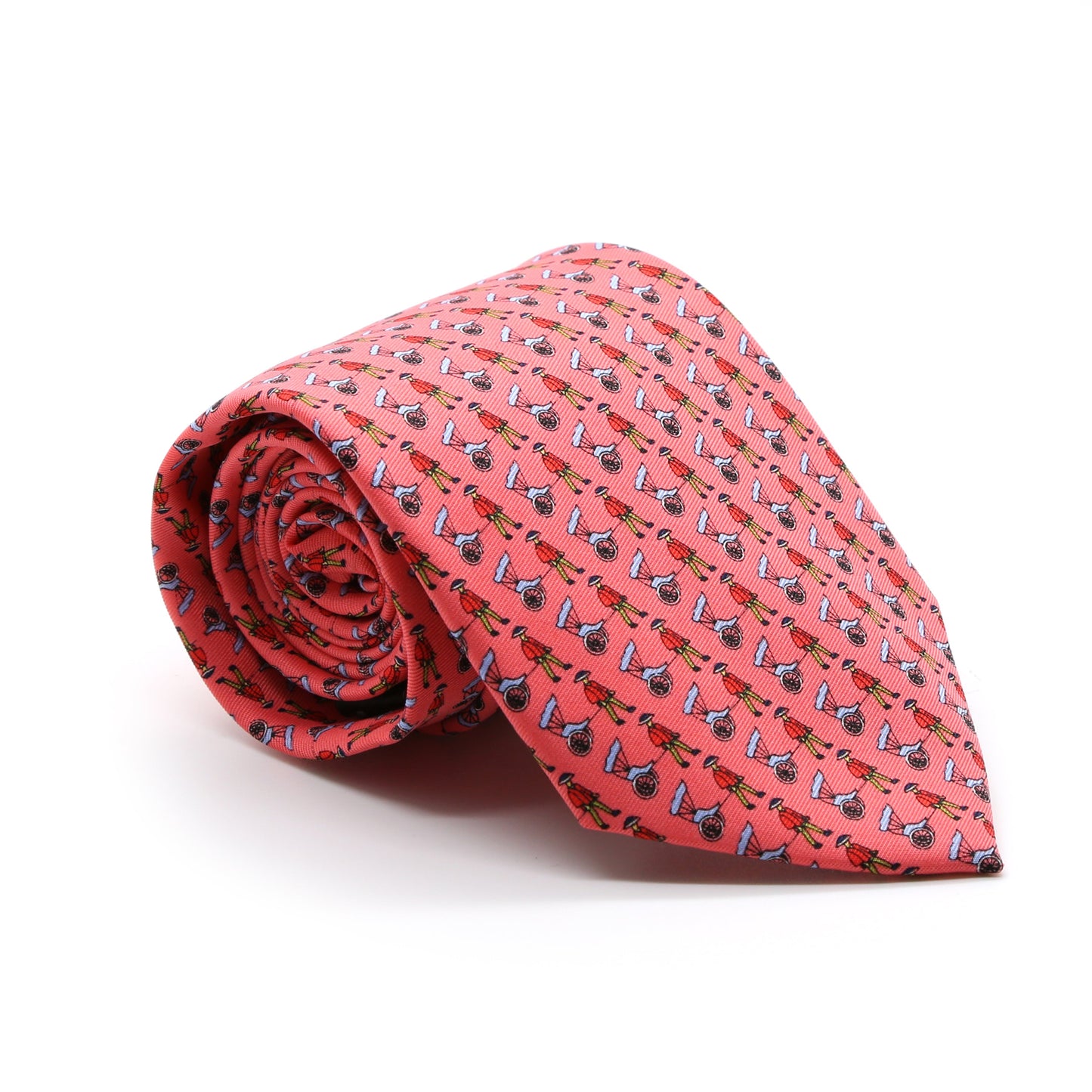 Carriage Driver Pink Necktie with Handkerchief Set