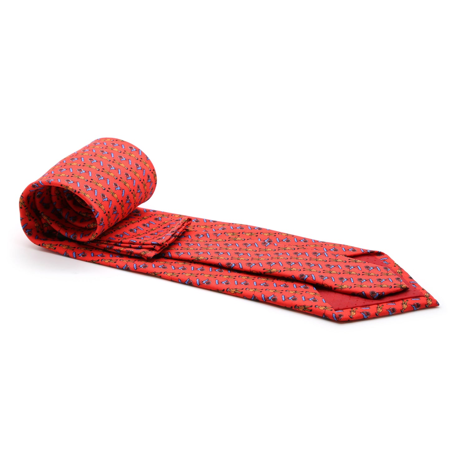 Carriage Driver Red Necktie with Handkerchief Set