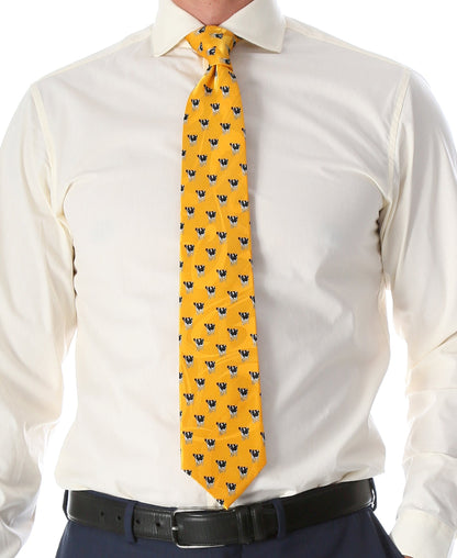 Cow Yellow Necktie with Handkerchief Set