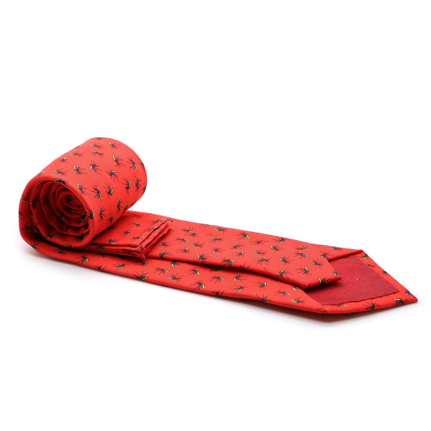 Mosquito Red Necktie with Handkerchief Set