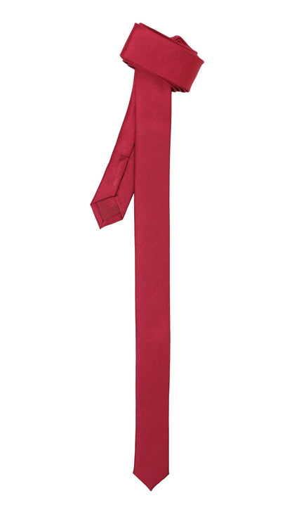 Super Skinny Burgundy Shiny Slim Tie