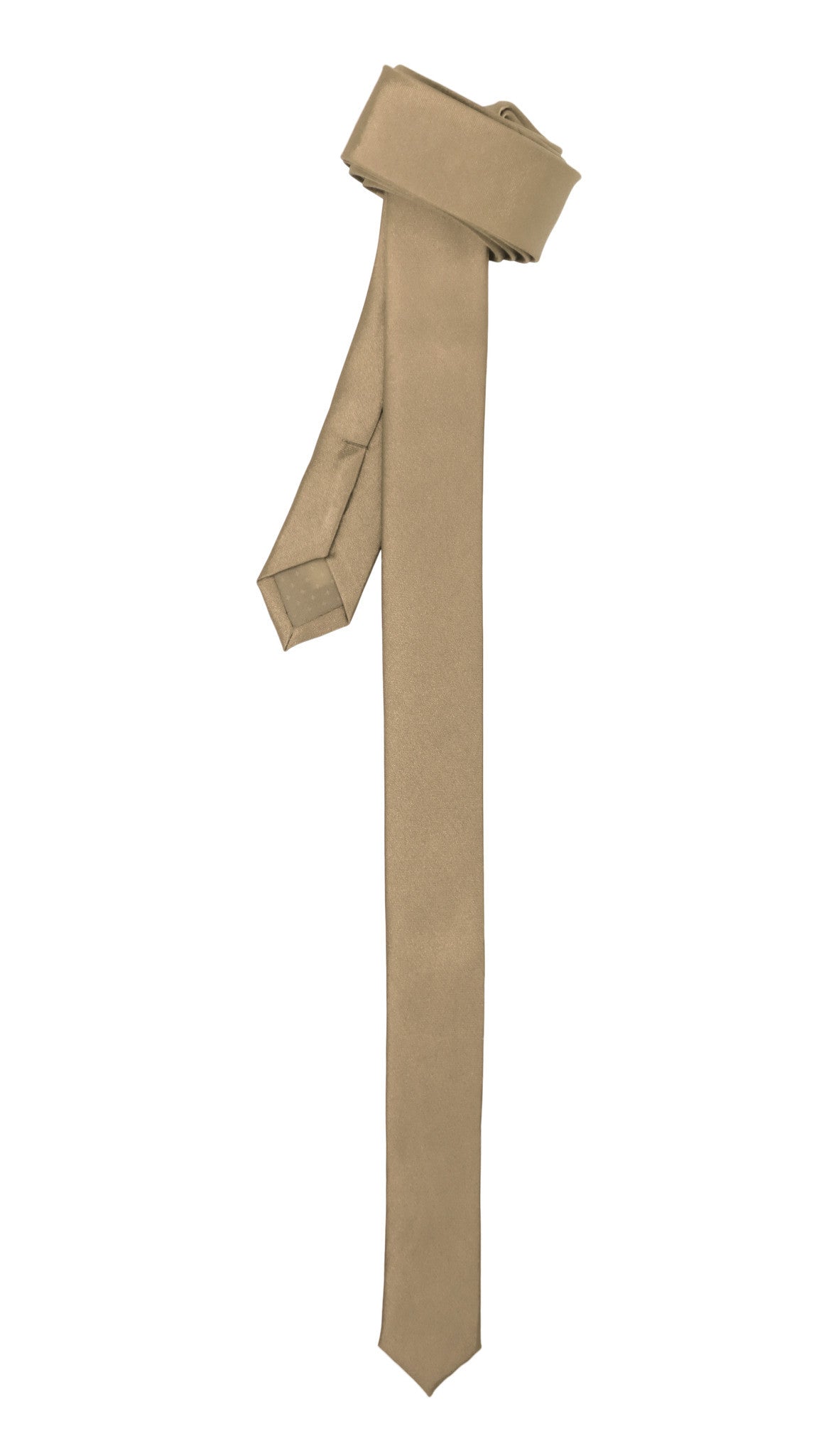 Super Skinny Champange Shiny Slim Tie