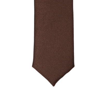 Super Skinny Chocolate Shiny Slim Tie