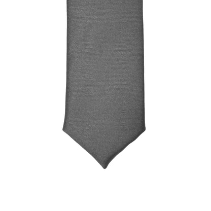 Super Skinny Grey Shiny Slim Tie