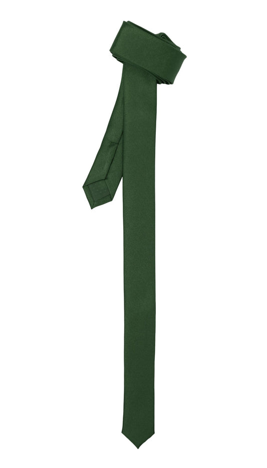 Super Skinny Hunter Green Shiny Slim Tie