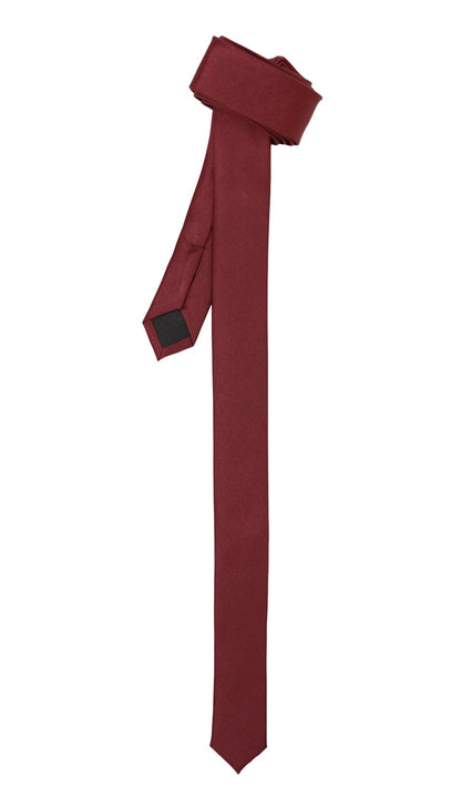 Super Skinny Wine Shiny Slim Tie