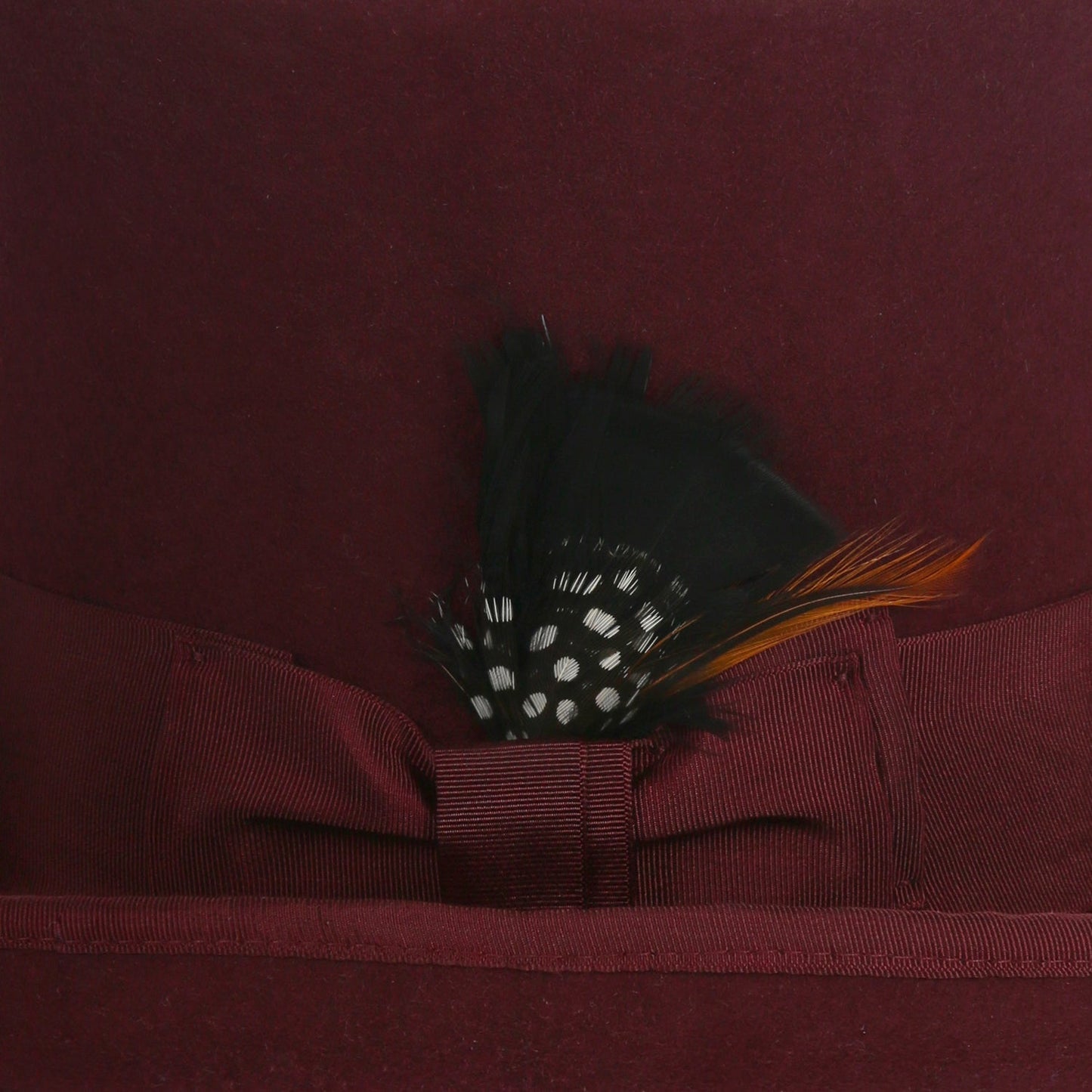 Burgundy Wool Felt Top Hat for Men | Ferrecci