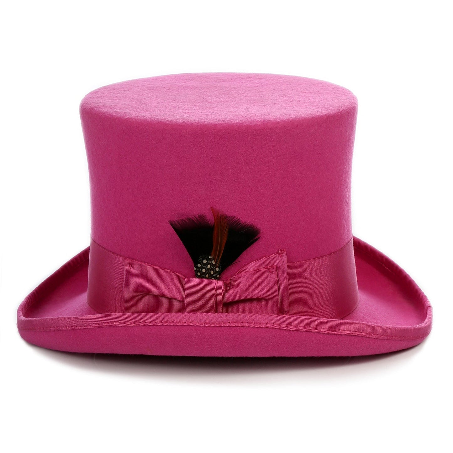 Premium Fuchsia Wool Top Hat