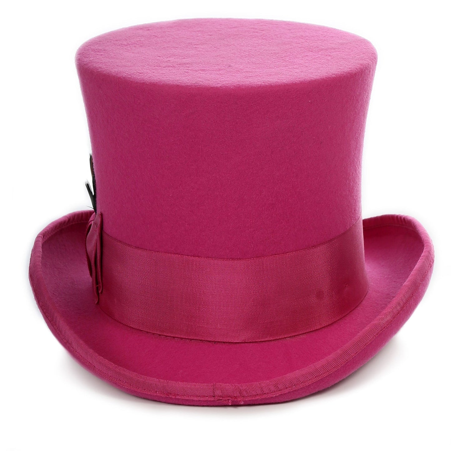 Premium Fuchsia Wool Top Hat