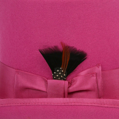 Premium Fuchsia Wool Top Hat