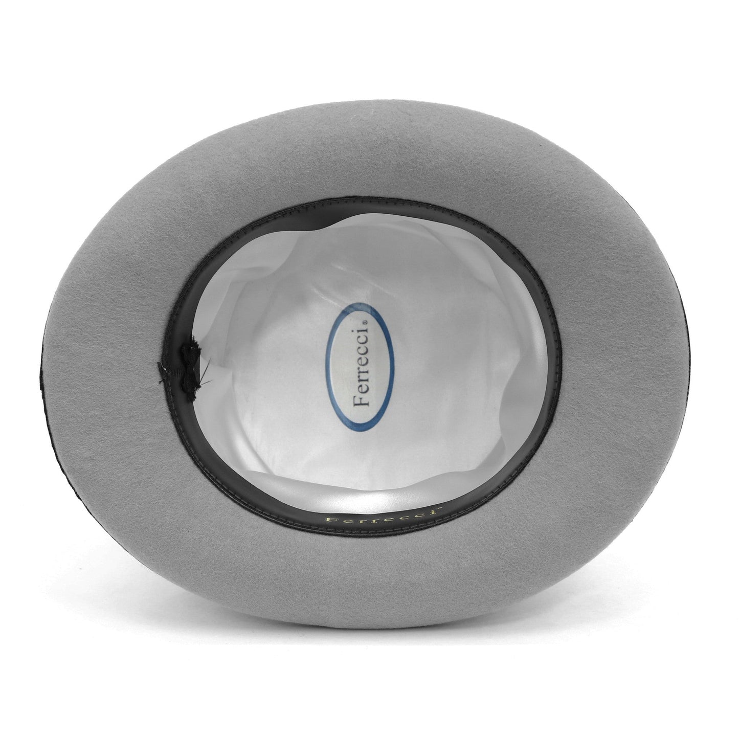 Grey & Black Wool Felt Top Hat for Men | Ferrecci