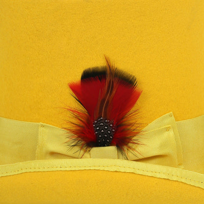 Premium Wool Yellow Top Hat