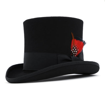 Black Wool Felt Top Hat for Men | Ferrecci