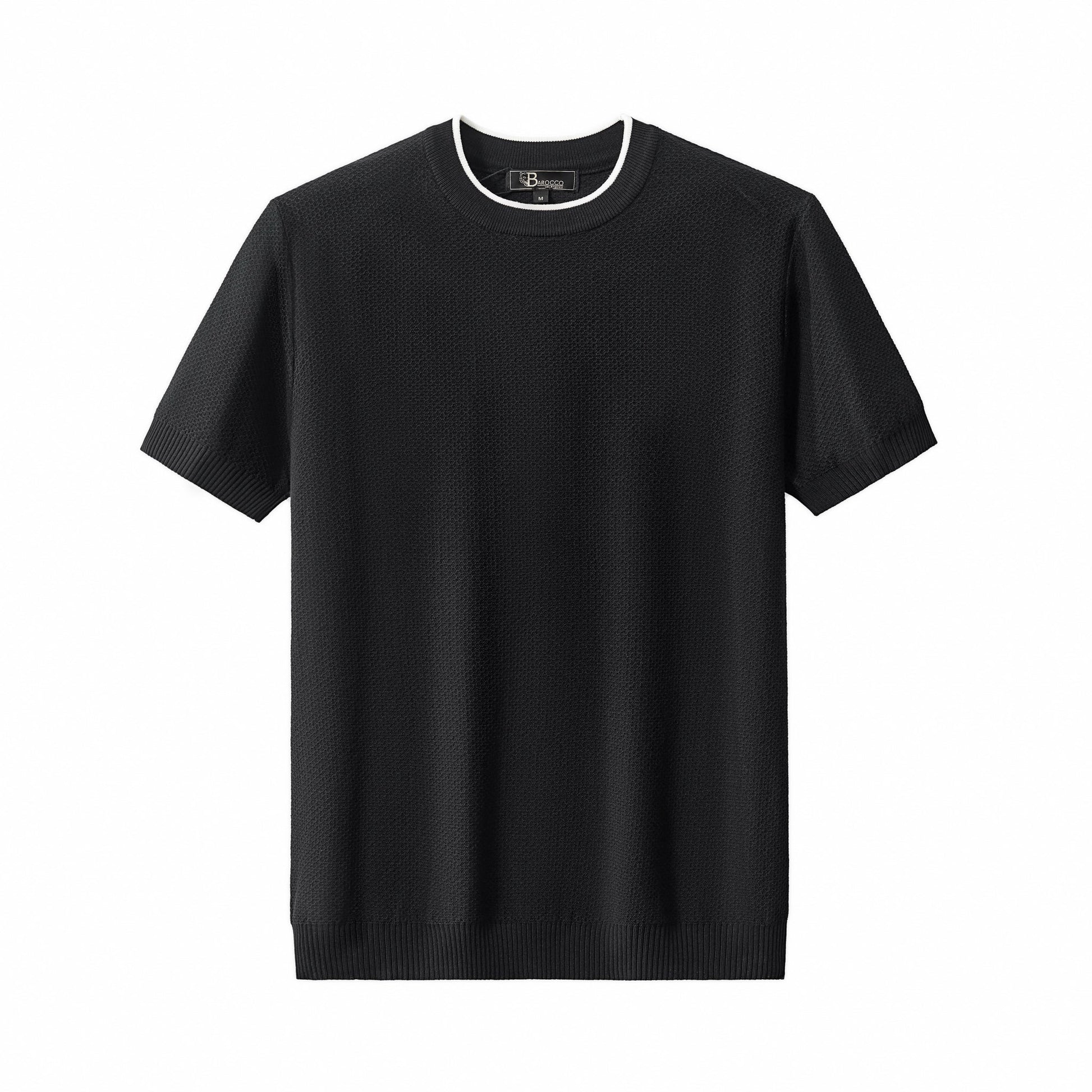 Textura Knit Tee BLACK - My Men's Shop