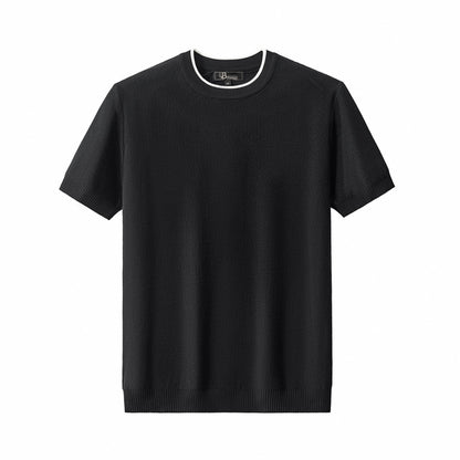Textura Knit Tee BLACK - My Men's Shop
