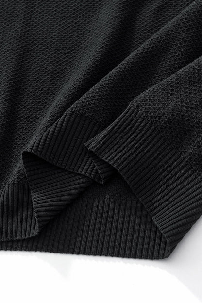 Textura Knit Tee BLACK - My Men's Shop