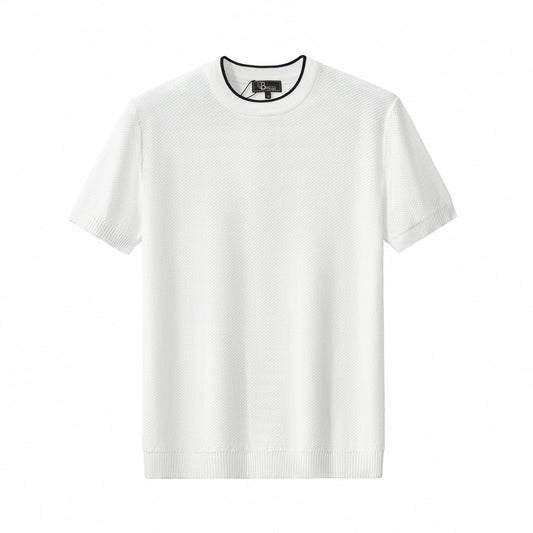 Textura Knit Tee WHITE - My Men's Shop