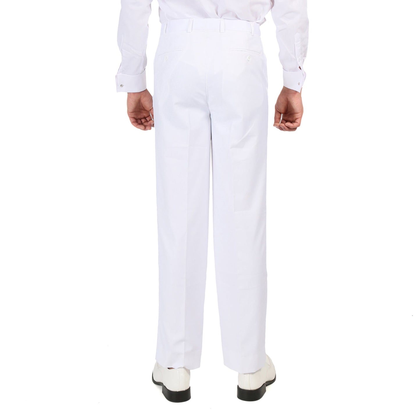 Premium Regular Fit White Tuxedo Dress Pants