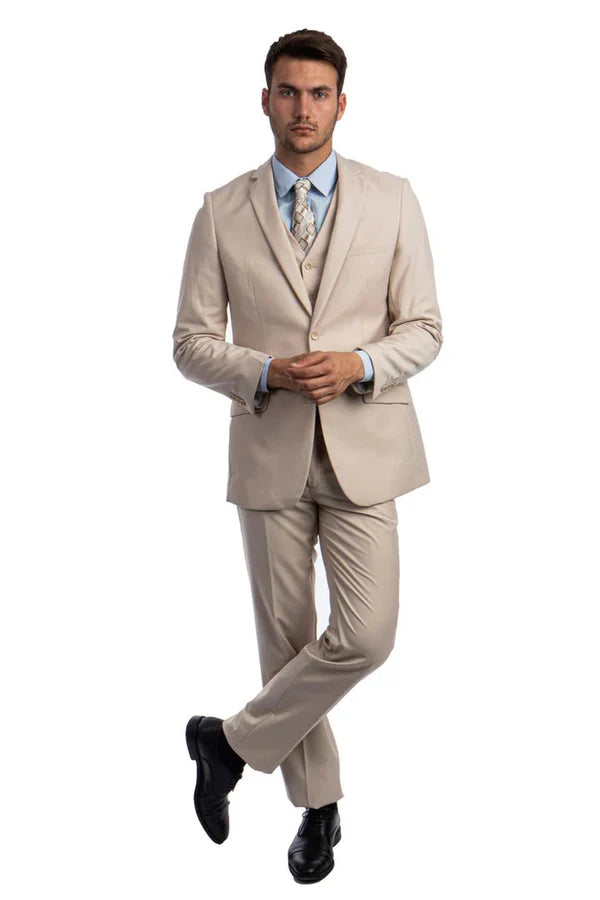 2 buttons Slim vested Suit - My Men's Shop
