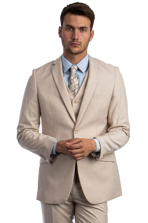 2 buttons Slim vested Suit - My Men's Shop