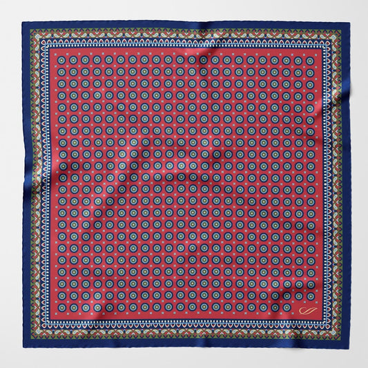 Toscana - Silk Neckerchief - Cranberry - My Men's Shop