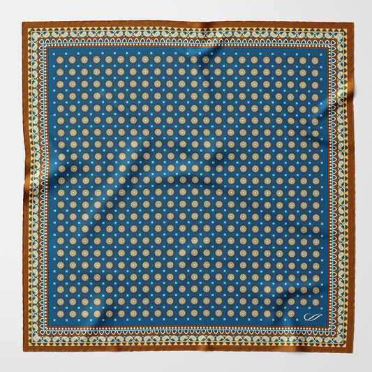 Toscana - Silk Neckerchief - Prussian Blue - My Men's Shop