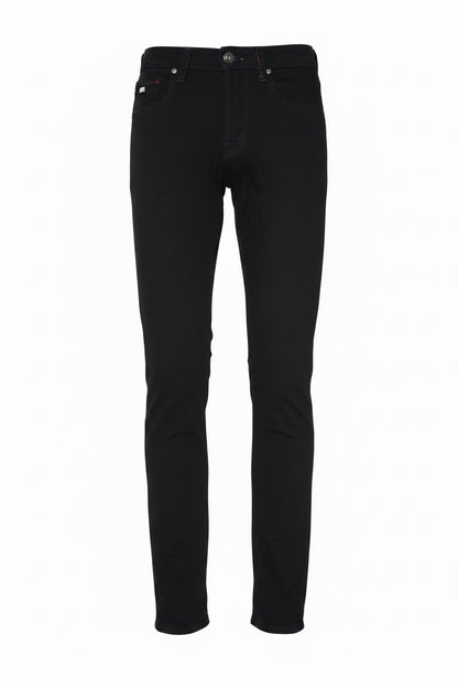 Tramarossa Solid Black Denim Pants