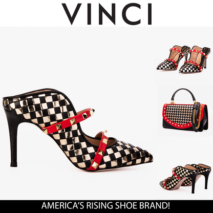 The Dosso Black Handwoven Leather Pointy Toe Women Sandal