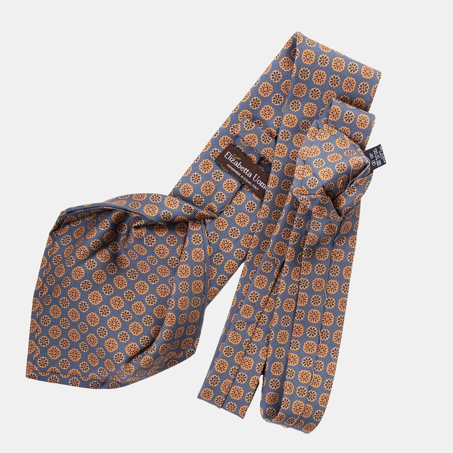 Claudius - Printed Madder Silk Tie - Venetian Blue - My Men's Shop