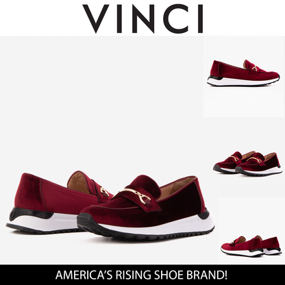 The Milan Burgundy Leather Women Sneaker