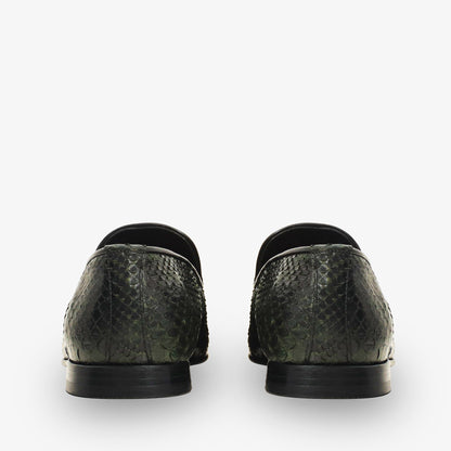 The Bethesda Green Pyhtn Skin Leather Tassel Loafer Men Shoe