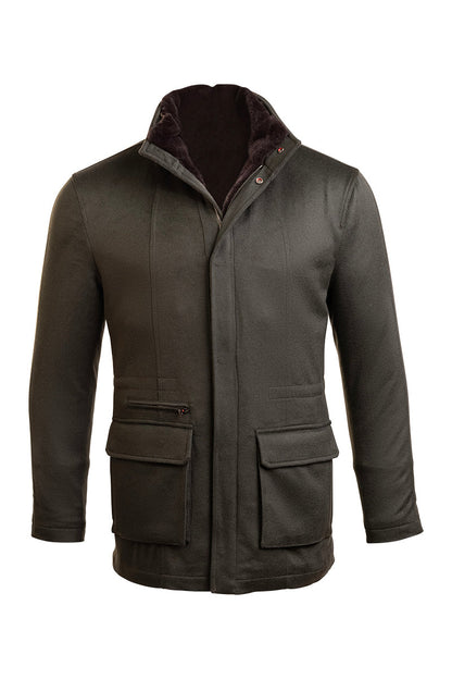 Kired by Kiton KONE Cashmere-Mink Fur Overcoat