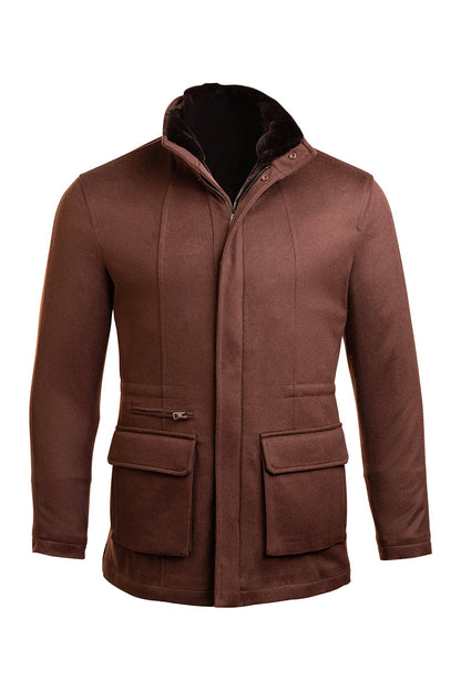 Kired by Kiton KONE Cashmere-Mink Fur Overcoat
