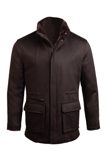 Kired by Kiton KONE Cashmere-Mink Fur Overcoat