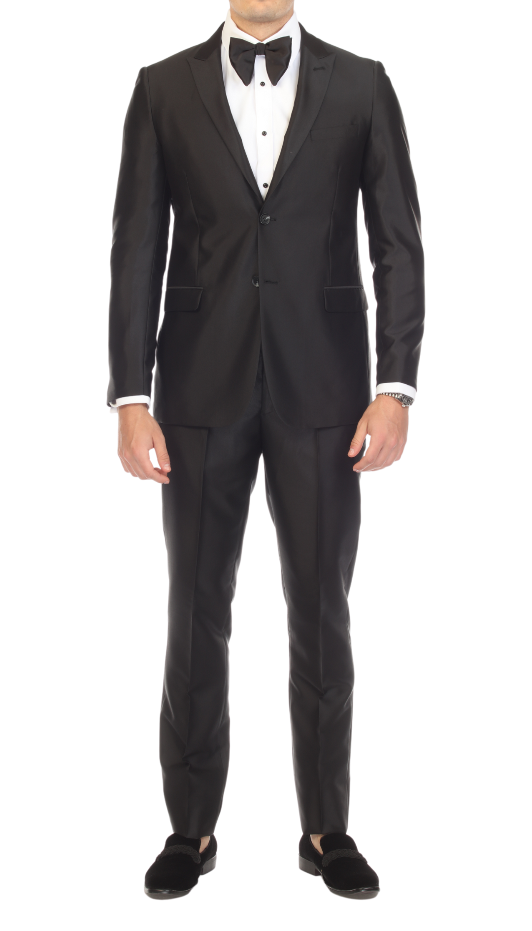 Oxford Black Sharkskin Slim Fit 2 Piece Suit