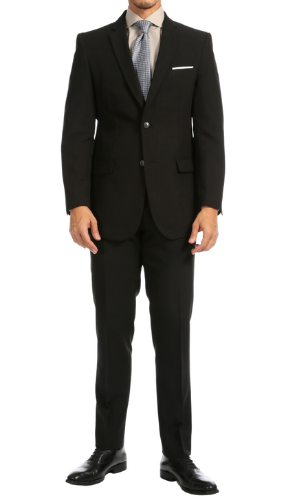 PL1969 Men's Black 2-Piece Suit — Big & Tall Fit, Sizes 38–72 (Short, Regular & Long)