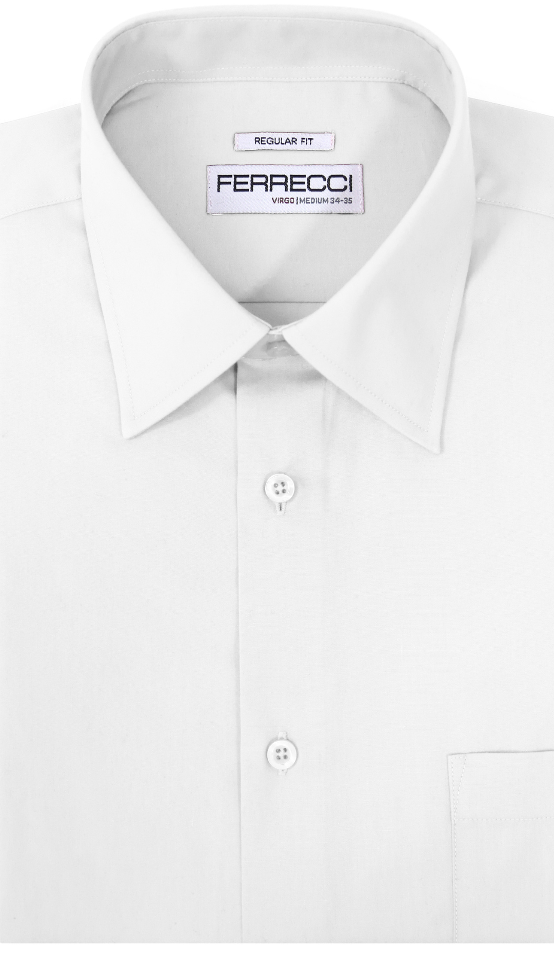 Ferrecci Virgo Big & Tall White French Cuff Dress Shirt – Sizes 14 to 2XL