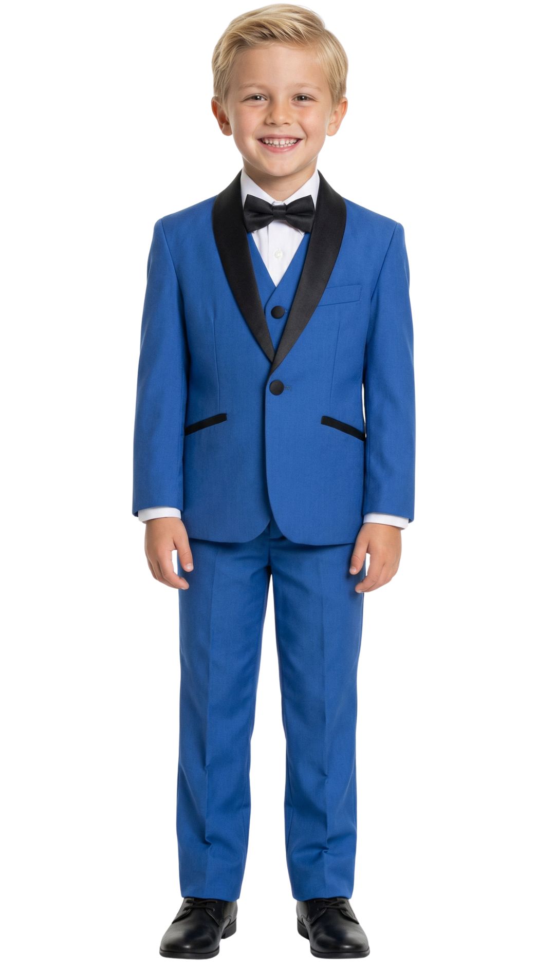 Ferrecci Boys Royal Blue Shawl Collar Tuxedo – Formal Kids Tuxedo (Reno Jr)