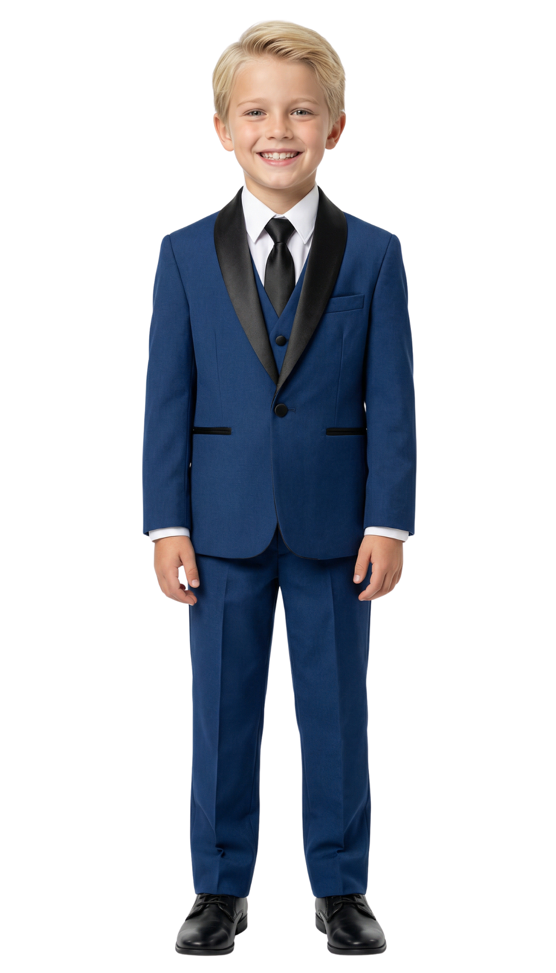Ferrecci Boys Indigo Shawl Collar Tuxedo – Formal Kids Tuxedo (Reno Jr)