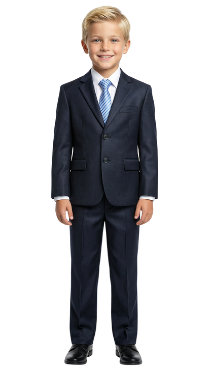 Ferrecci Boys Charcoal 5-Piece Suit Set – Formal Kids Suit (JAX JR)